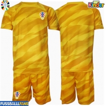 Kroatien Torwart Heimtrikotsatz Kinder EM 2024 Kurzarm (+ Kurze Hosen)